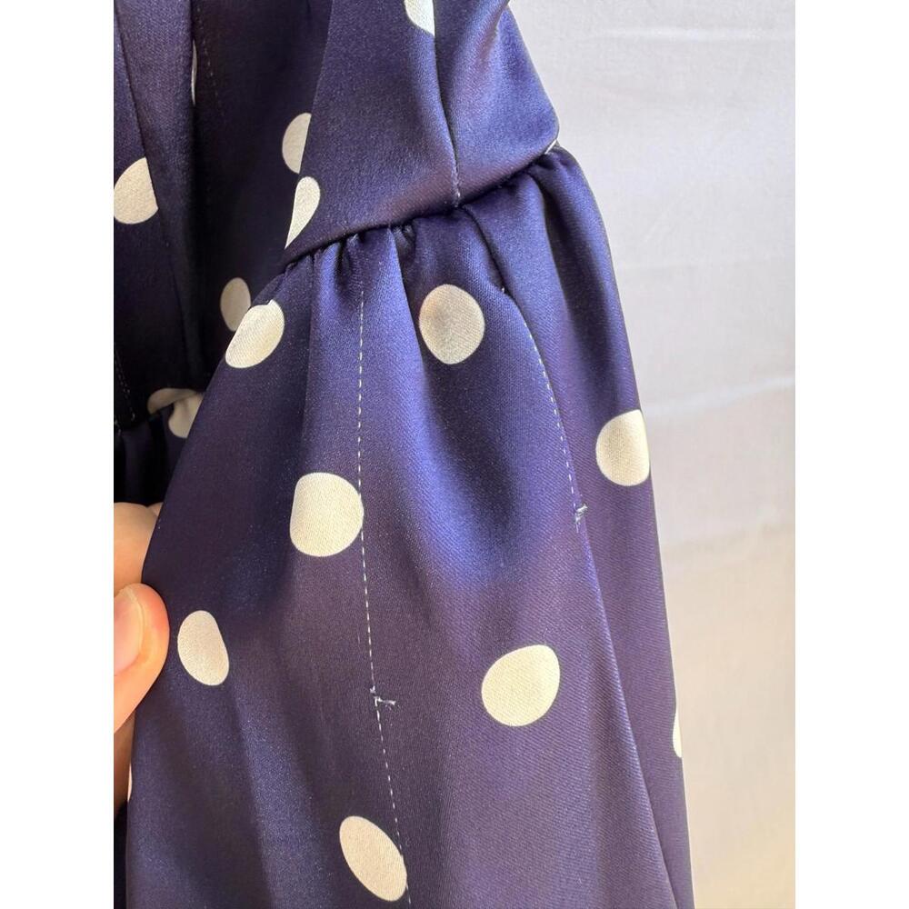 Self-Portrait Blue Polka Dot Midi Dress Size 2,  ($655 original retail) - Picture 9 of 13